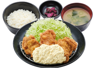 タルタルから揚げ定食（3個）