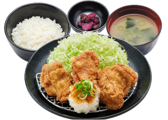 タルタルから揚げ定食（3個）